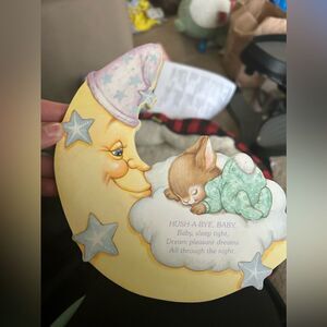 Nursery Friends Hush A Bye Baby Nursery Plaque